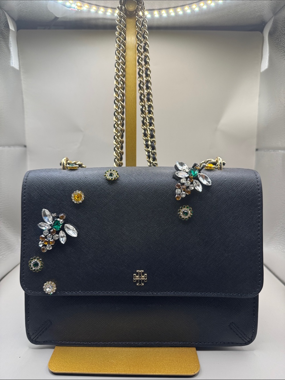Tory Burch Black Saffiano Leather 2-way bag